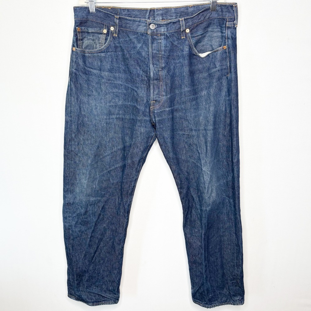 Levi's 501 Original Fit Mens Dark Wash Indigo Button Fly Denim Jeans 38x30